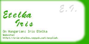 etelka iris business card